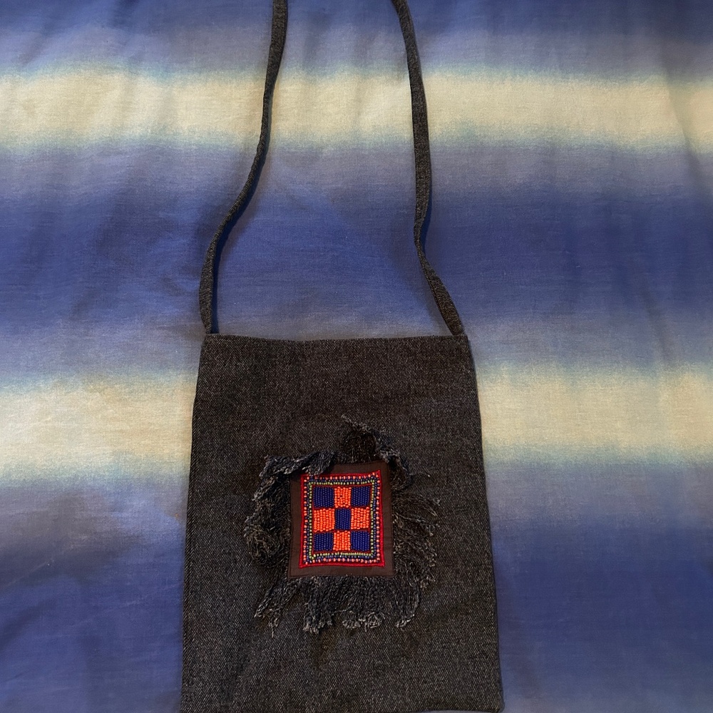 Cool Unique Beaded Denim purse